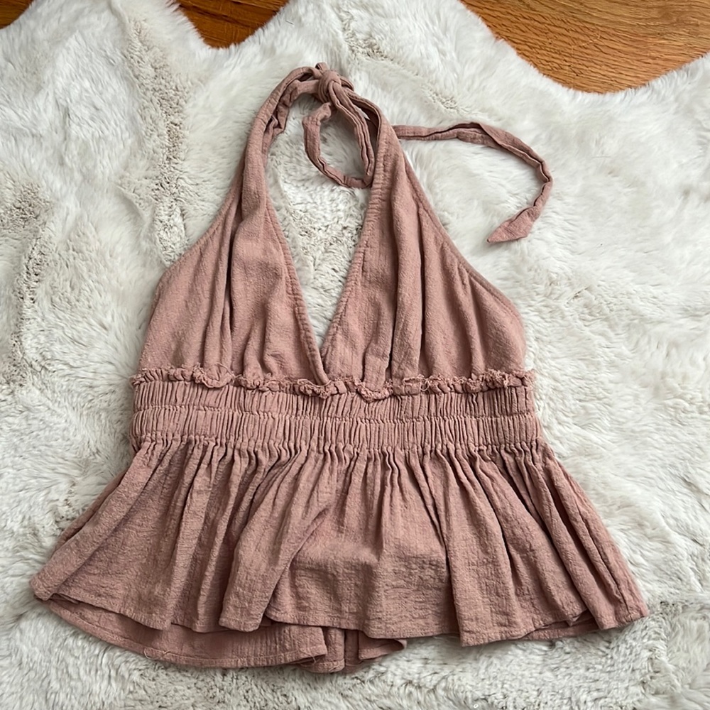 Gorgeous pale pink halter top